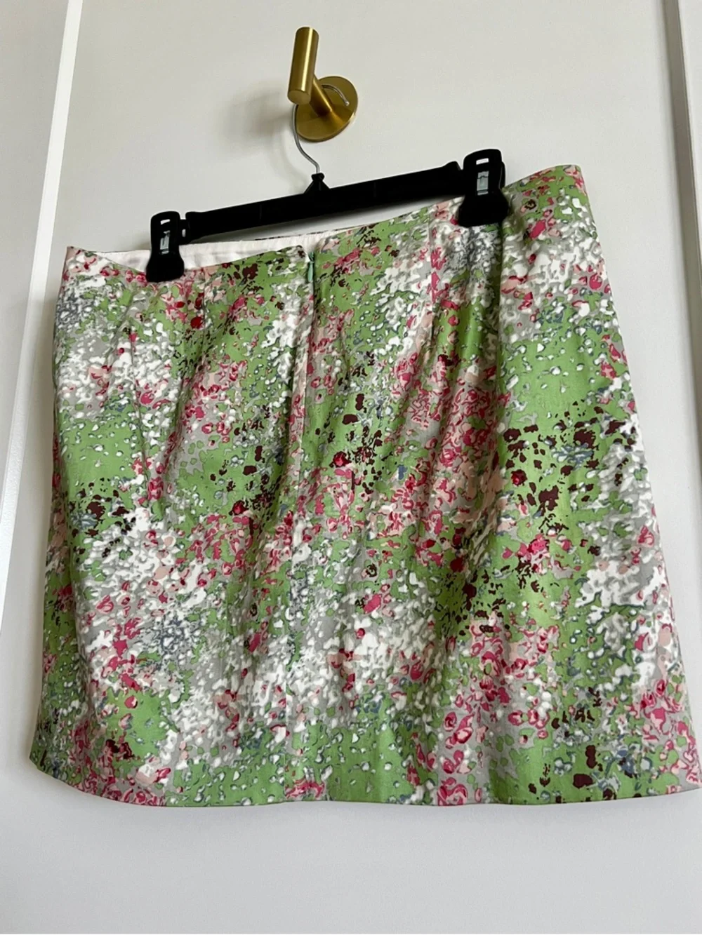 J. Crew Pink and Green Floral Mini Skirt